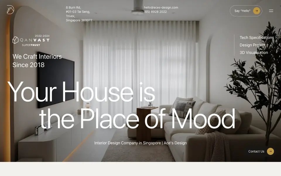 Ace’s Design website homepage, 4 Oct 2026