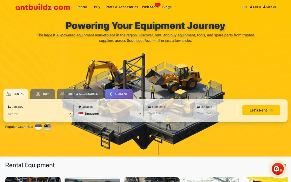 Antbuildz website homepage, 4 Oct 2026