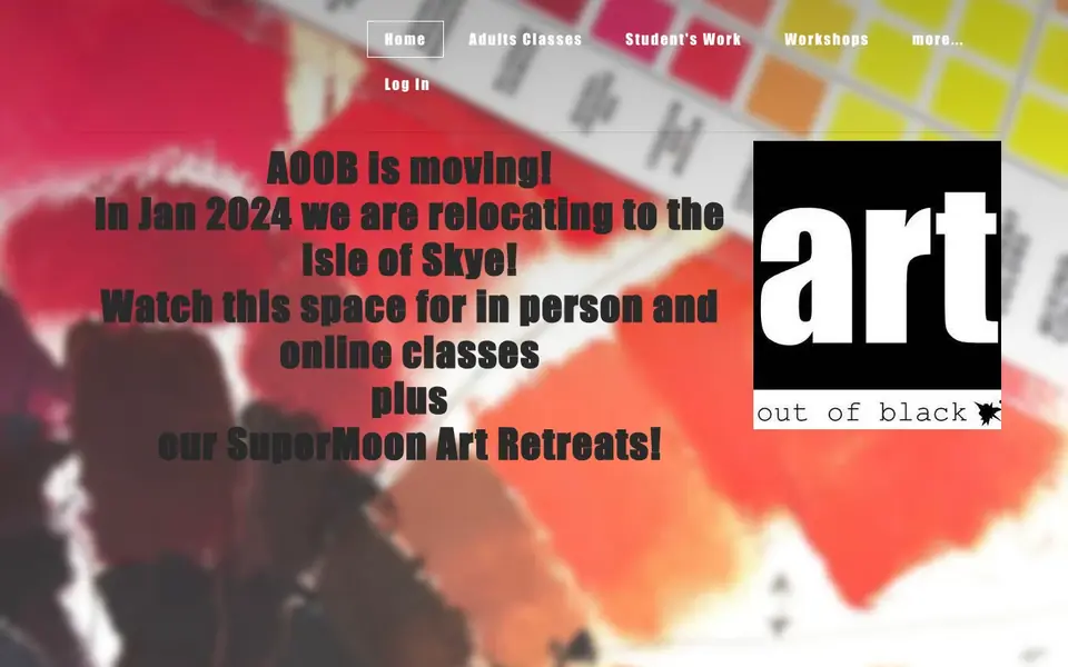 Art Out Of Black website homepage, 4 Oct 2026