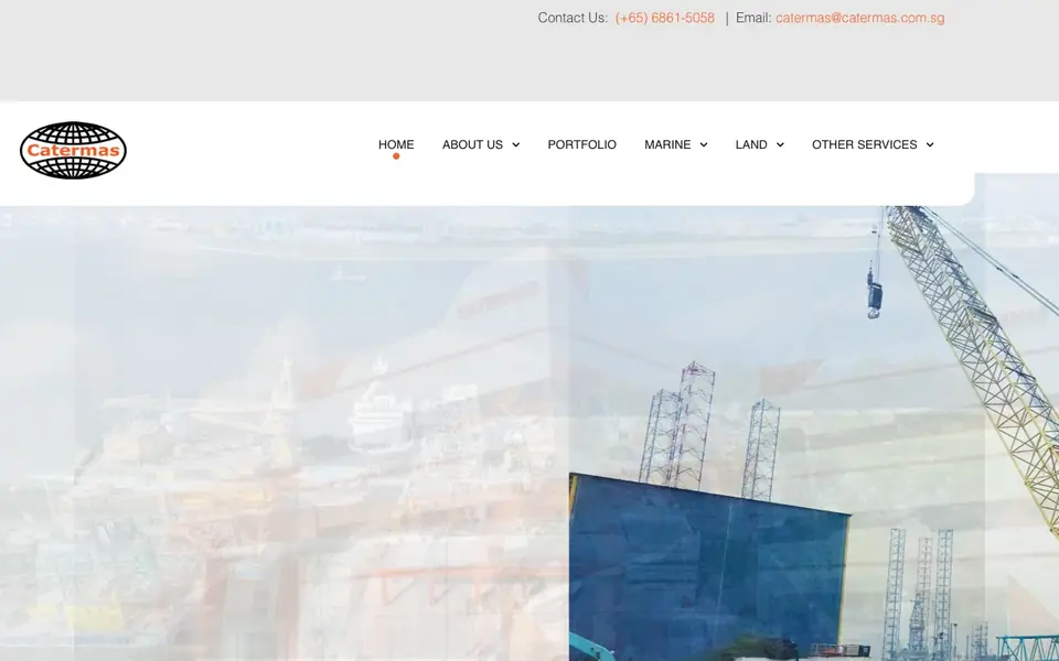 Catermas Engineering Pte Ltd website homepage, 4 Oct 2026