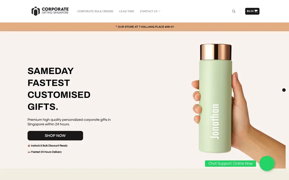 Corporate Gifting Singapore website homepage, 4 Oct 2026
