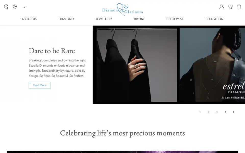 Diamond & Platinum website homepage, 4 Oct 2026