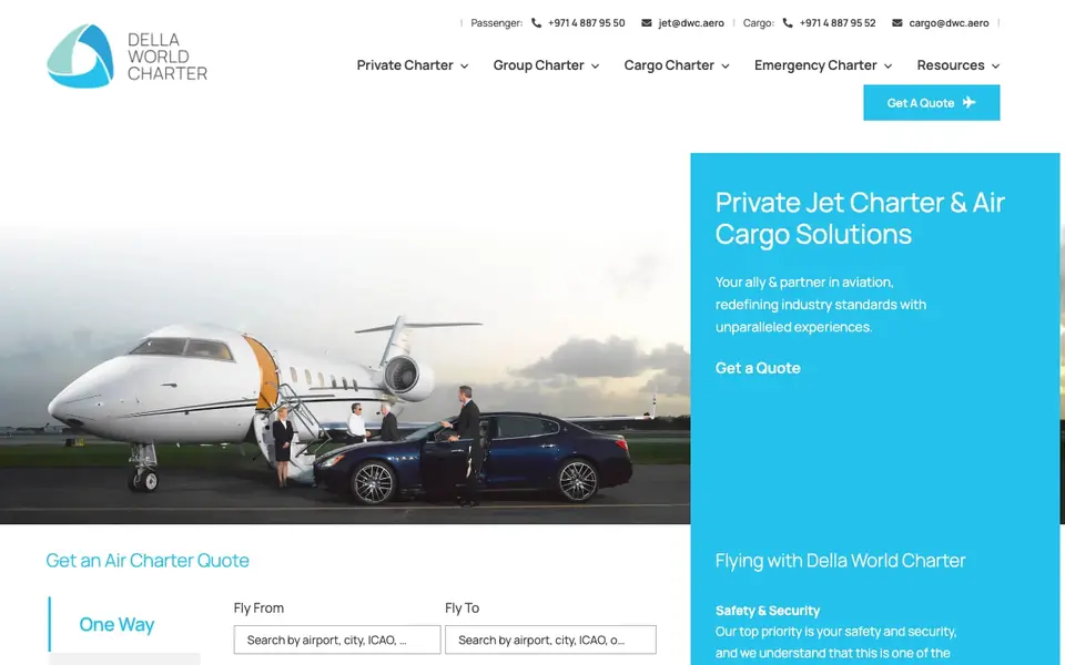 Della World Charter website homepage, 4 Oct 2026