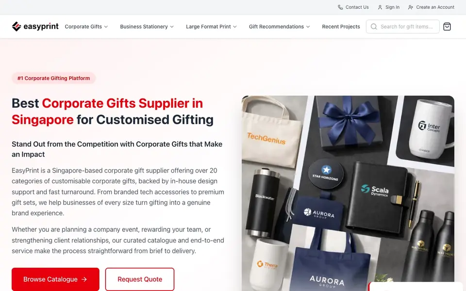 EasyPrint Singapore website homepage, 4 Oct 2026