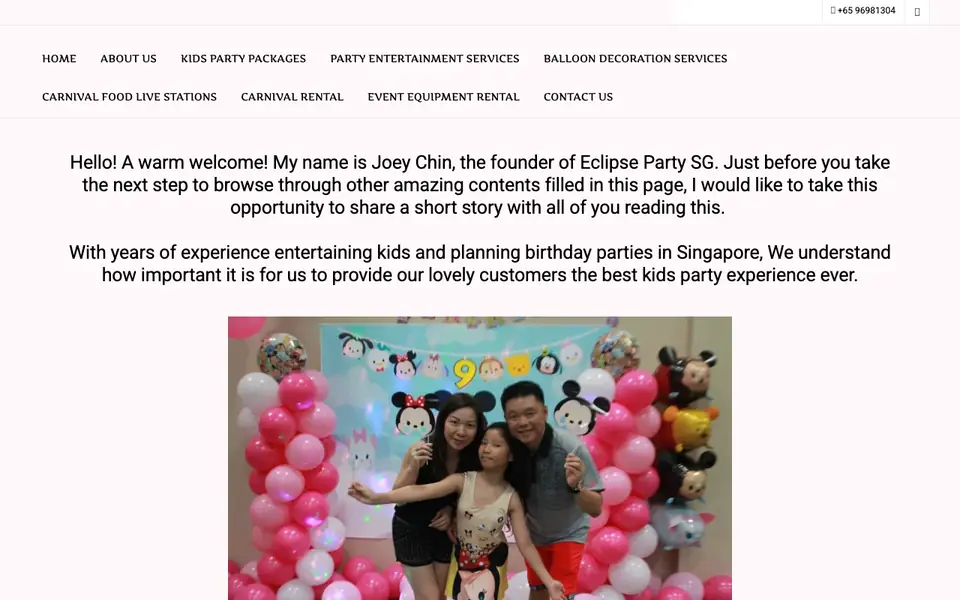 Eclipse Party Sg website homepage, 4 Oct 2026