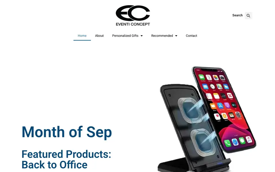 Eventi Concept website homepage, 4 Oct 2026