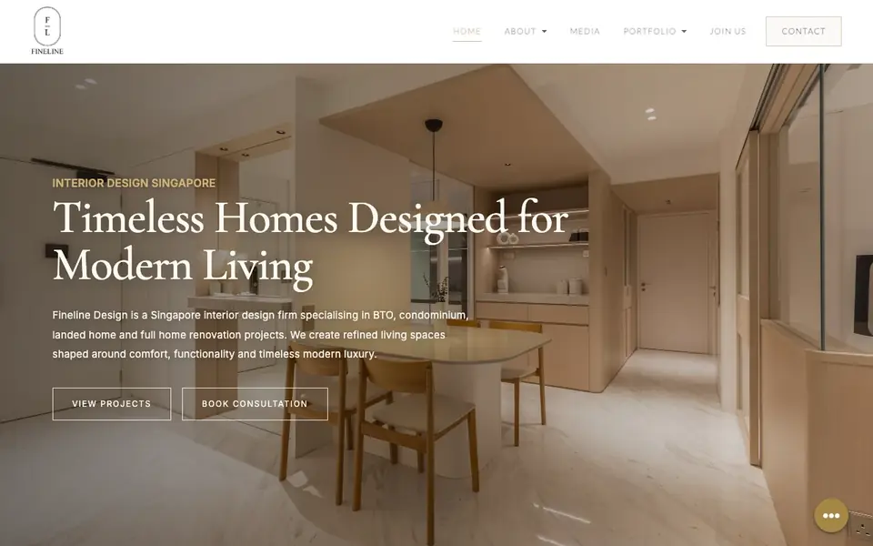 Fineline Design website homepage, 4 Oct 2026