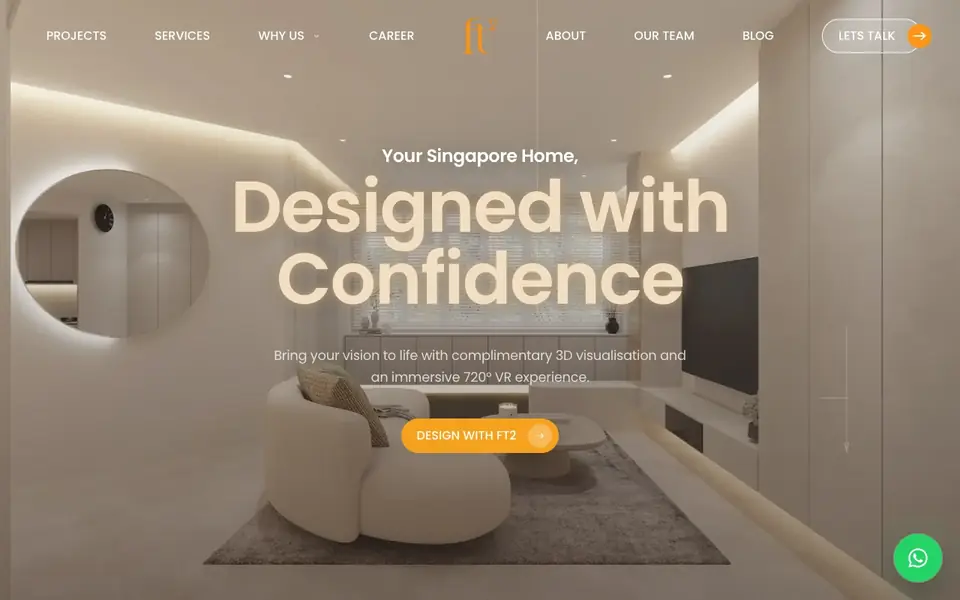 Ft2 Interior Design website homepage, 4 Oct 2026