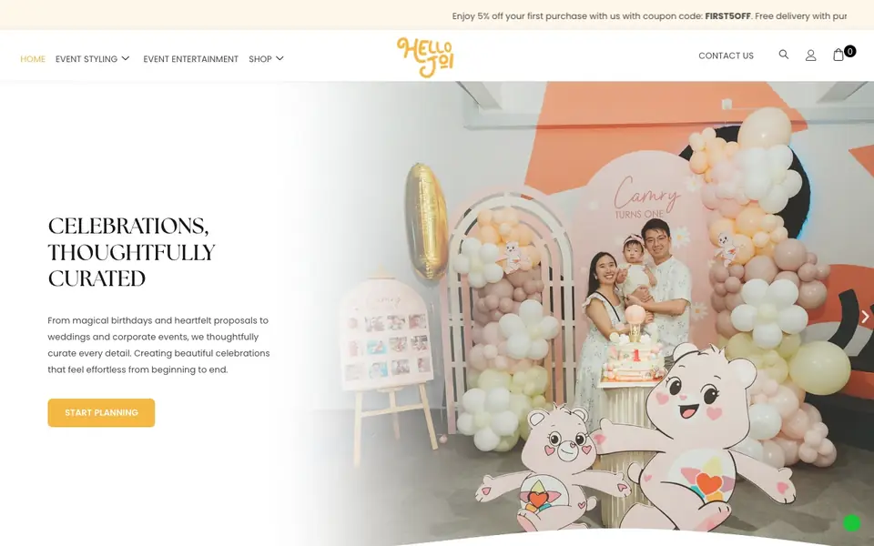 Hello Joi website homepage, 4 Oct 2026