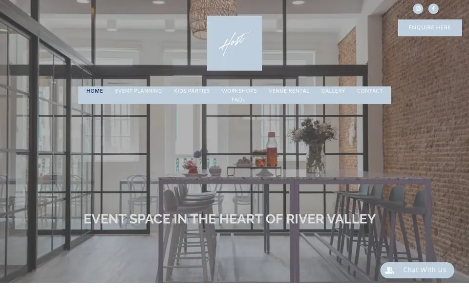 Host Events website homepage, 4 Oct 2026