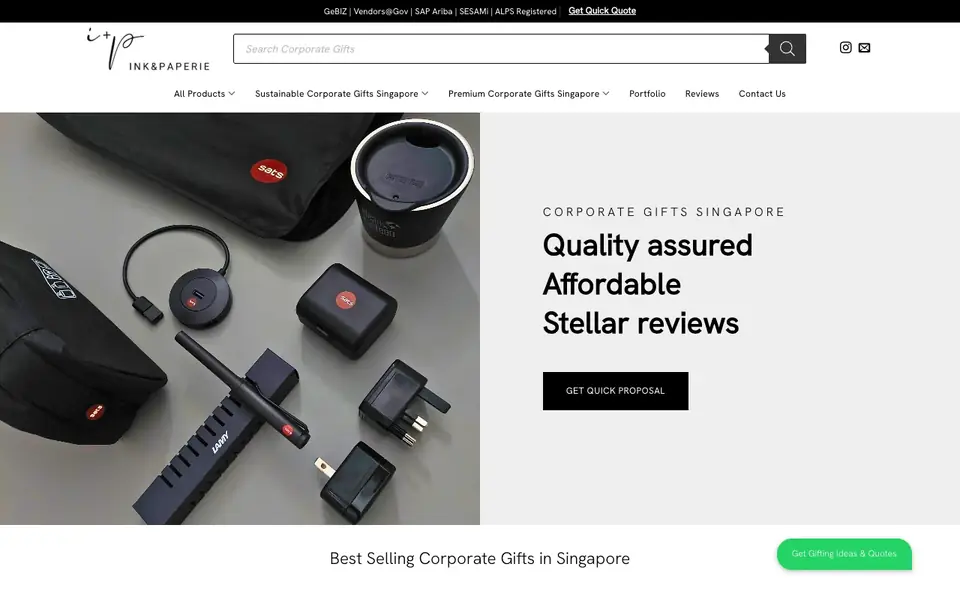 Ink and Paperie website homepage, 4 Oct 2026