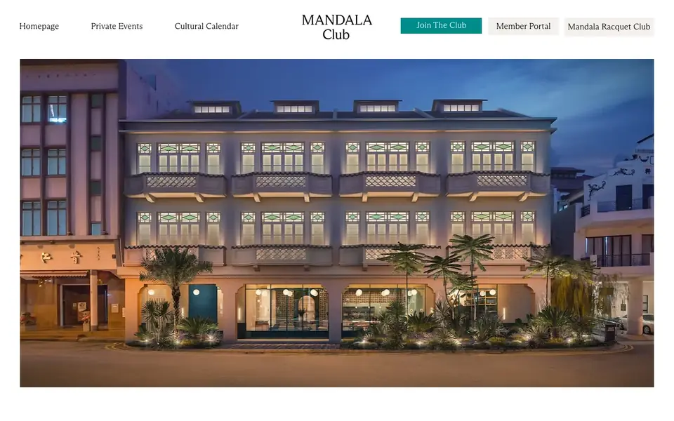 Mandala Club website homepage, 4 Oct 2026