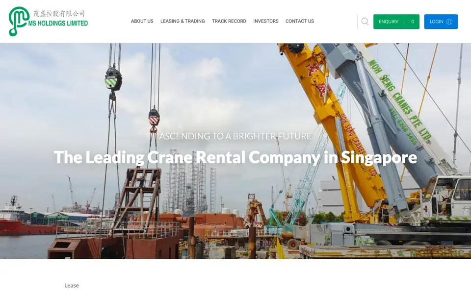 Moh Seng Cranes website homepage, 4 Oct 2026
