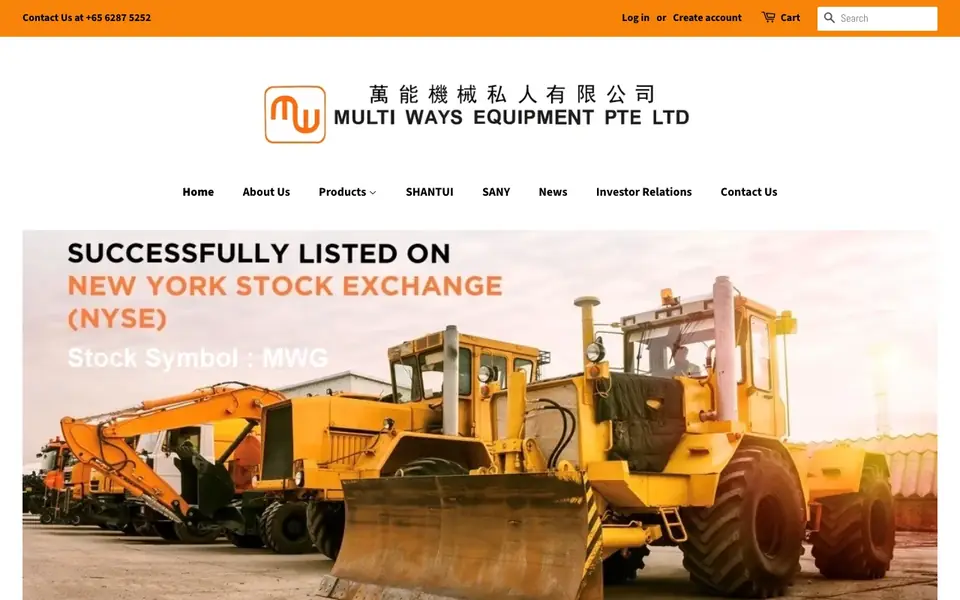 Multi Ways Equipment Pte Ltd website homepage, 4 Oct 2026