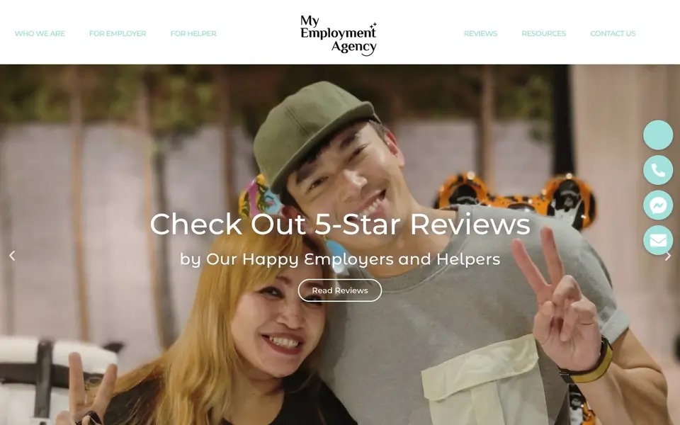 My Employment Agency website homepage, 4 Oct 2026