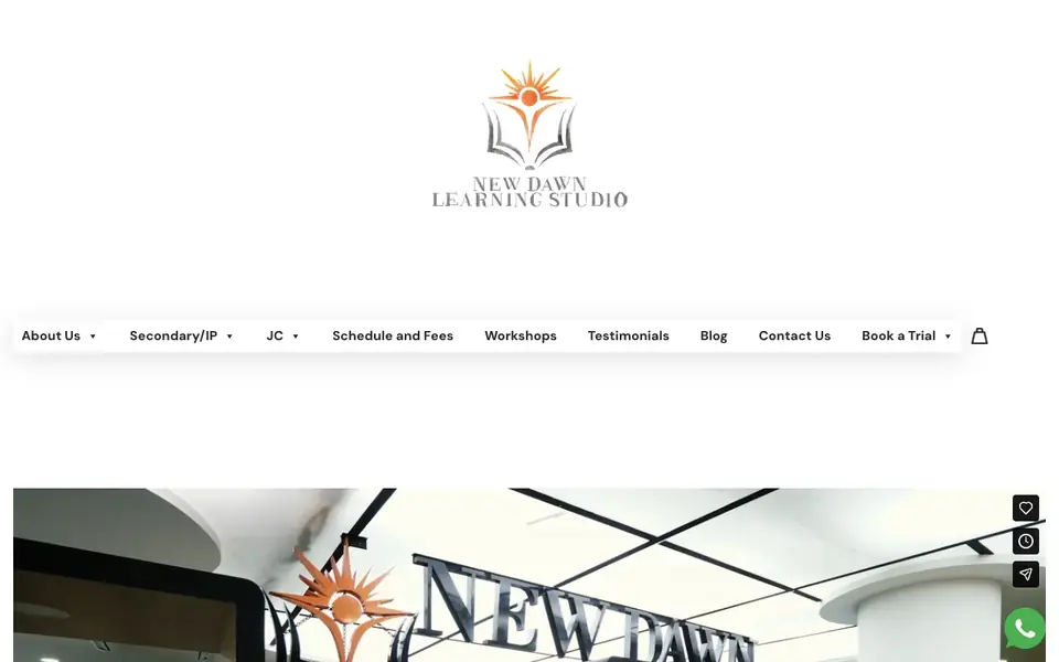 New Dawn Learning Studio website homepage, 4 Oct 2026