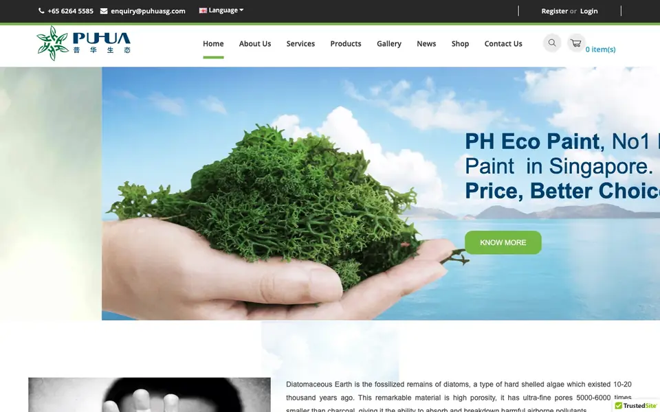 Pu Hua International website homepage, 4 Oct 2026