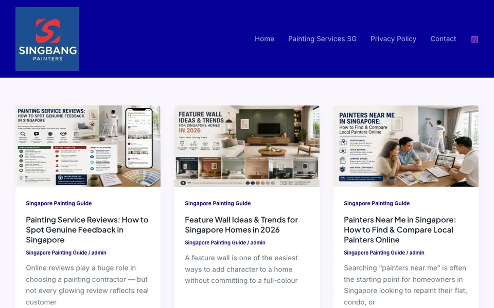 Singbang website homepage, 4 Oct 2026