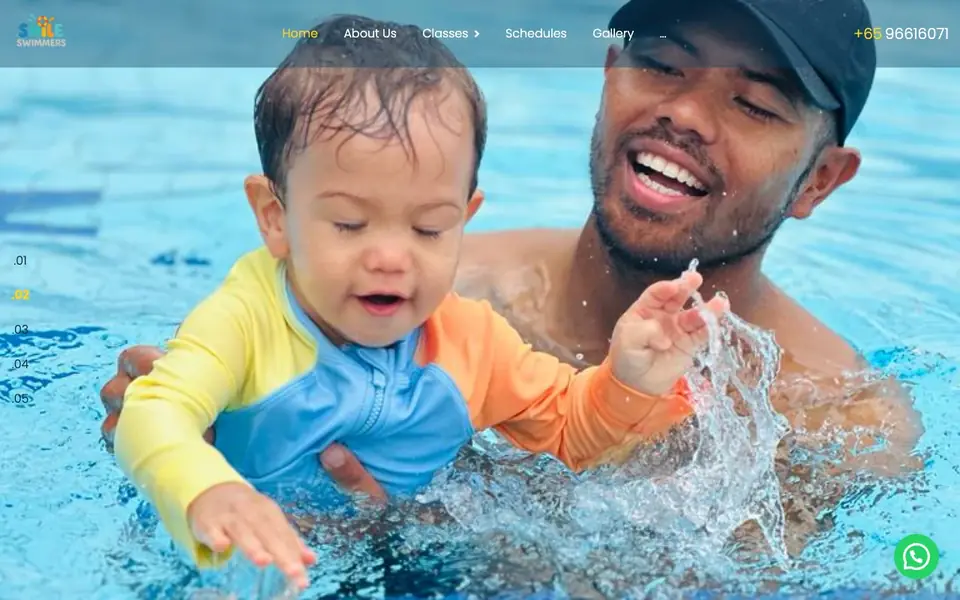 Smileswimmers website homepage, 4 Oct 2026