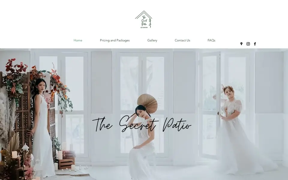The Secret Patio website homepage, 4 Oct 2026