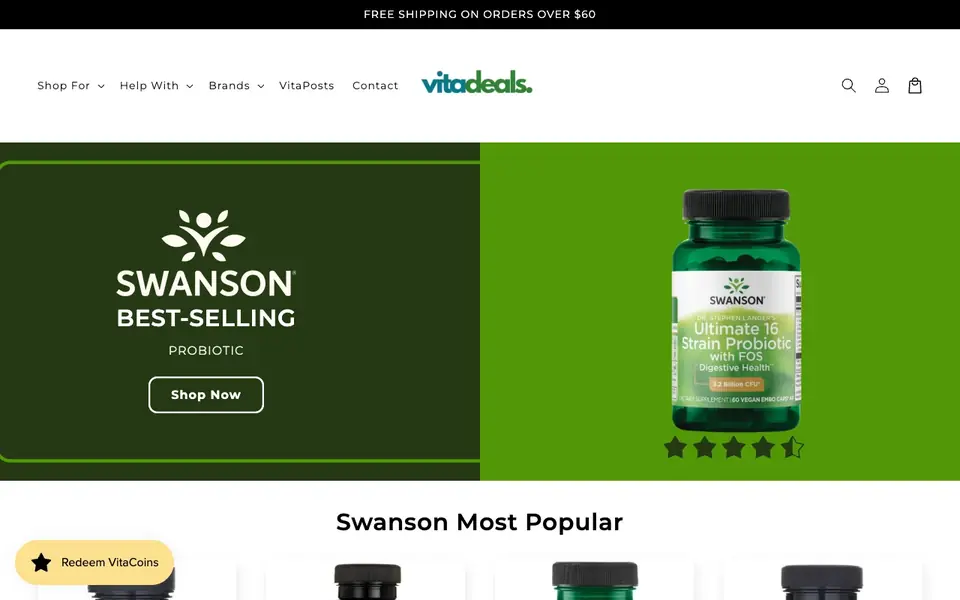 Vitadeals Singapore website homepage, 4 Oct 2026