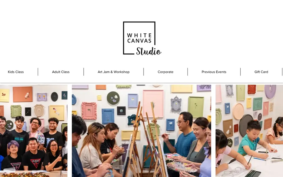 White Canvas Studio website homepage, 4 Oct 2026