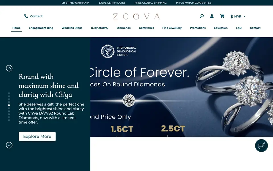 ZCOVA website homepage, 4 Oct 2026