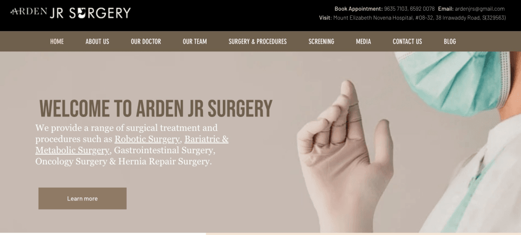 ARDEN-JR SURGERY PTE LTD